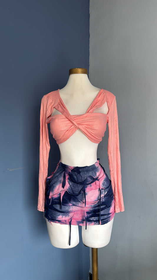 Conjunto tie dye rosa