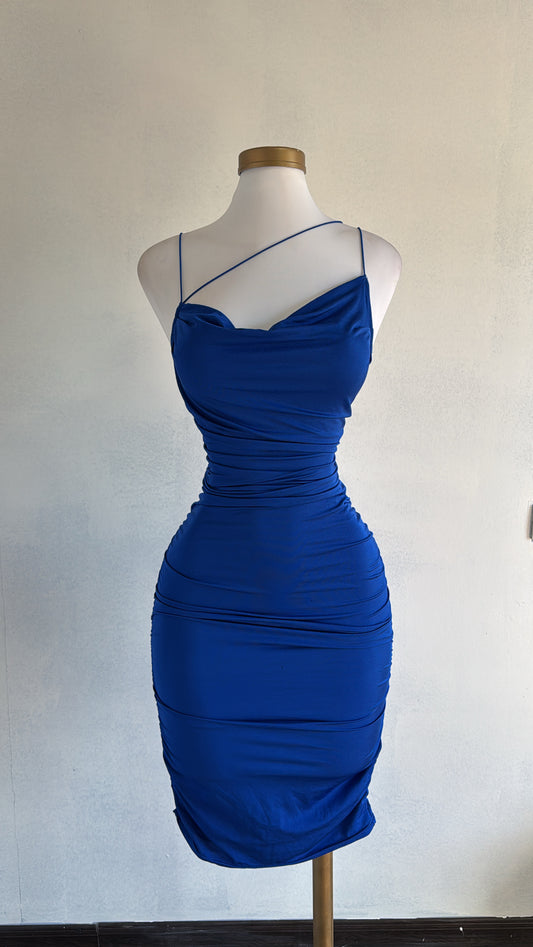 Vestido ajustado sursido Azul (XS/S)